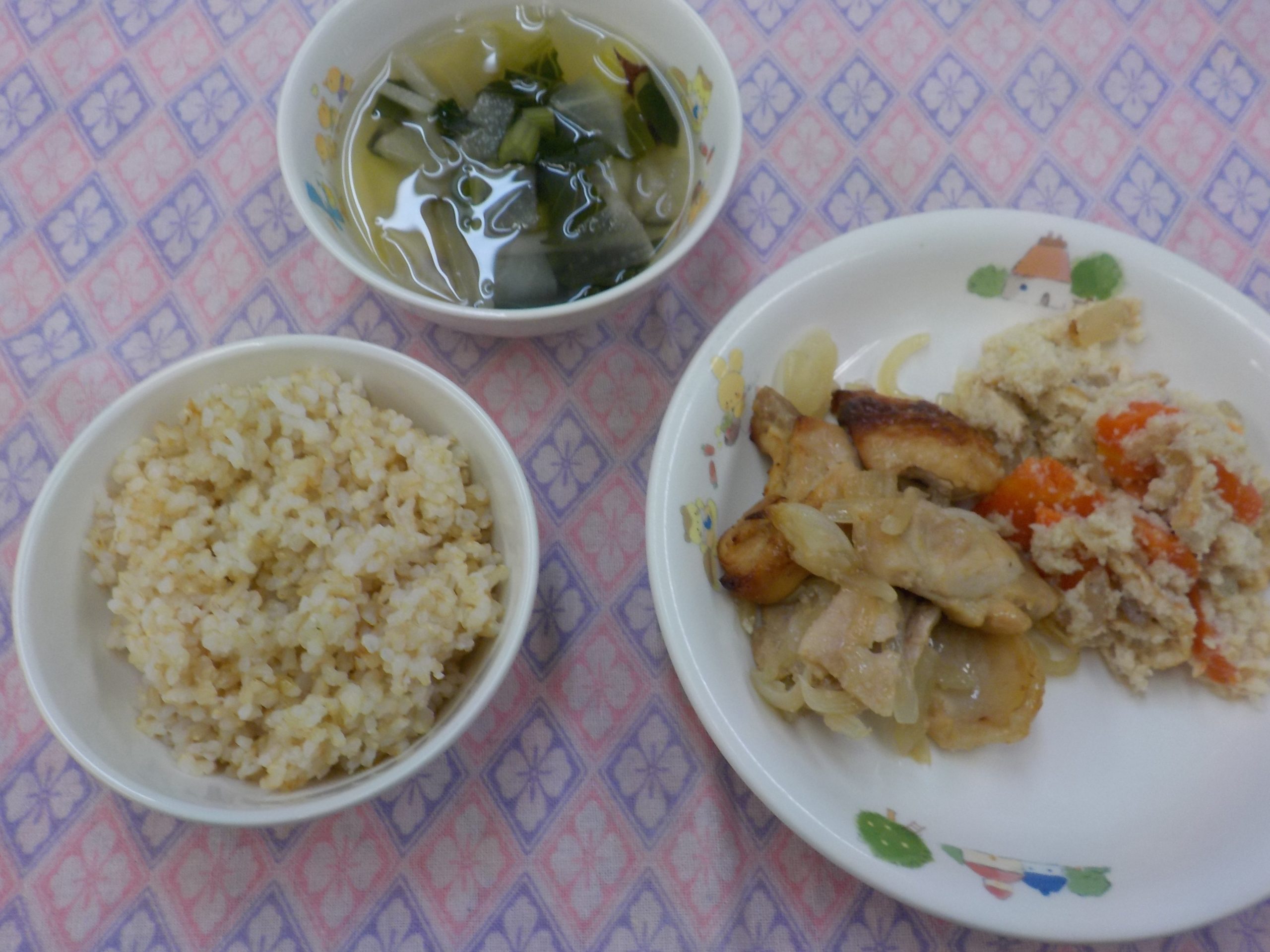 【10/28(火)夕食】鶏肉のみそ焼き・卯の花の炒り煮・煮干しだしのすまし汁